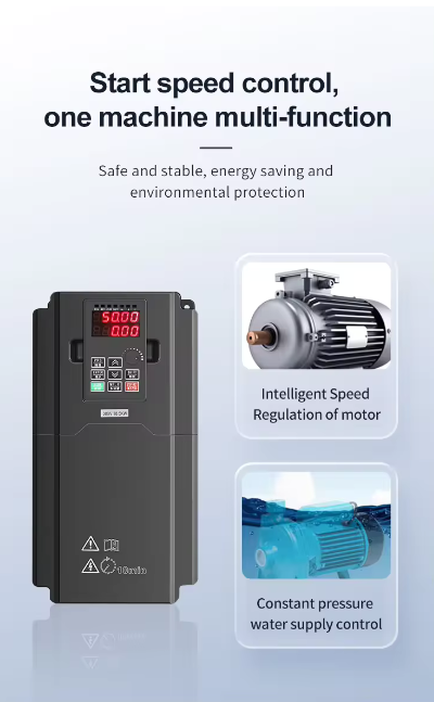 7.5 kW Inverter — 220V → 380V (1-phase to 3-phase converter | For industrial equipment)