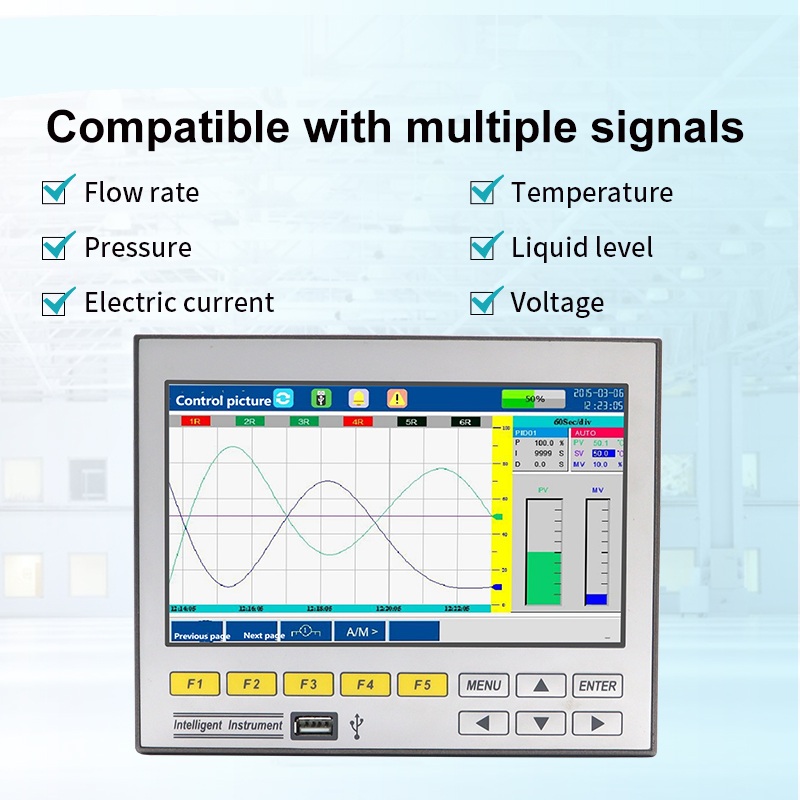 მრავალარხიანი მონაცემთა ჩამწერი მოწყობილობა ტემპერატურის, ტენიანობის, წნევის ნაკადისთვის..., რეალურ დროში მონიტორინგით