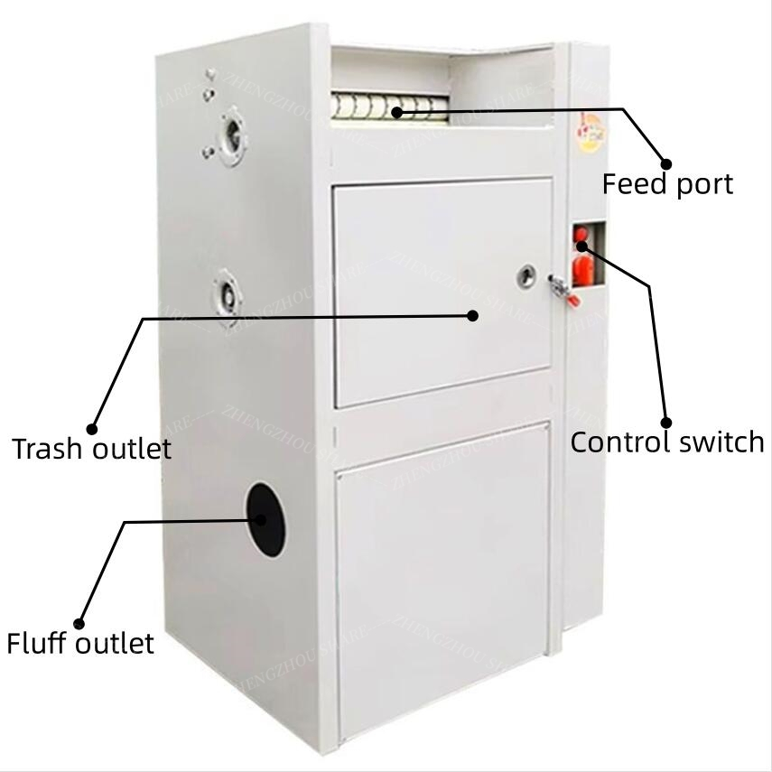 ბუმბულის გადასამუშავებელი მანქანა / ბუმბულის საპენტი დანადგარი / ბუმბულის ასაფუებელი მოწყობილობა