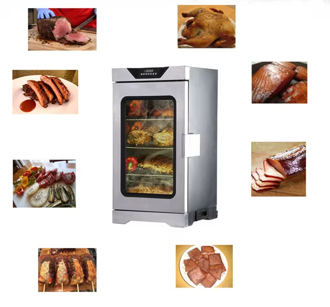 სამრეწველო პორტატული შესაბოლი აპარატი / თევზის, ხორცის შესაბოლი დანადგარი