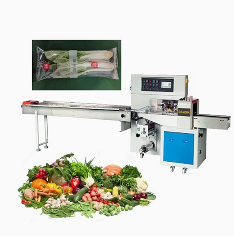 ჰორიზონტალური შესაფუთი ავტომატური კონვეიერი /  მაღალი წარმადობის  გრძივი დაპაკეტების დანადგარი / სალათის ბოსტნეულის შესაფუთი აპარატი MW-700