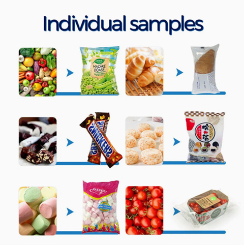 ჰორიზონტალური შესაფუთი ავტომატური კონვეიერი /  მაღალი წარმადობის  გრძივი დაპაკეტების დანადგარი / სალათის ბოსტნეულის შესაფუთი აპარატი MW-700