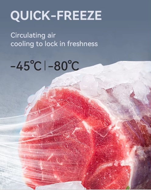 შოკური გაყინვის მაცივარი -80°  / Blast Freezer / სწრაფი გაყინვის ინდუსტრიული დანადგარი 250ლ