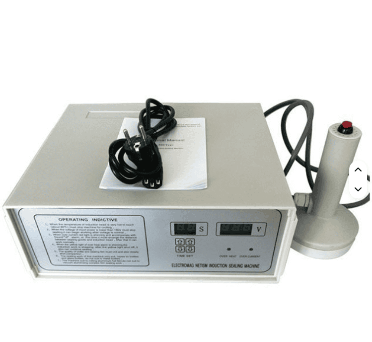 თავსახურის დალუქვის ელექტრომაგნიტური ინდუქციური აპარატი / ქილაზე ალუმინის ფოლგის დასაკრობი მოწყობილობა