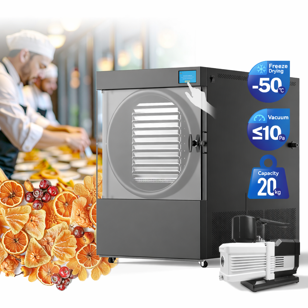 Professional Freeze Drying Machine Automatic Control Lyophilizer 20 kg Freeze Drying Machine for Fruit and Vegetable Processing