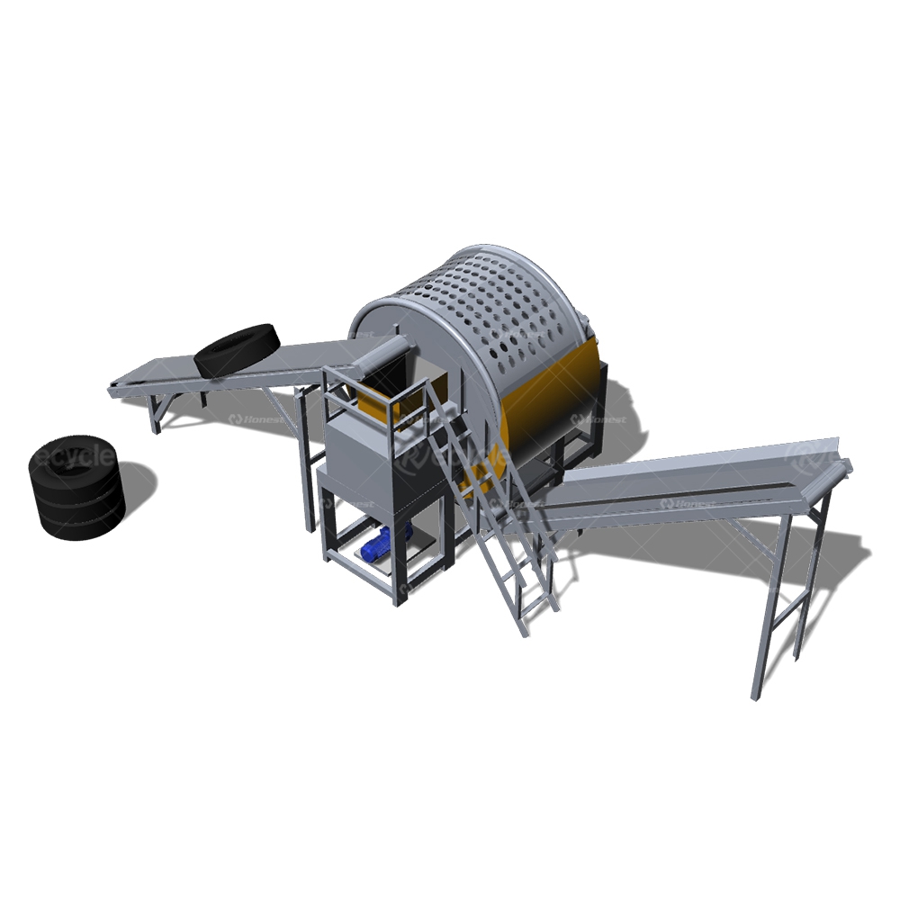 საბურავის დასაქუცმაცებელი დანადგარი ორმაგი ლილვით / საბურავების შრედერი 2-6 ტ/სთ