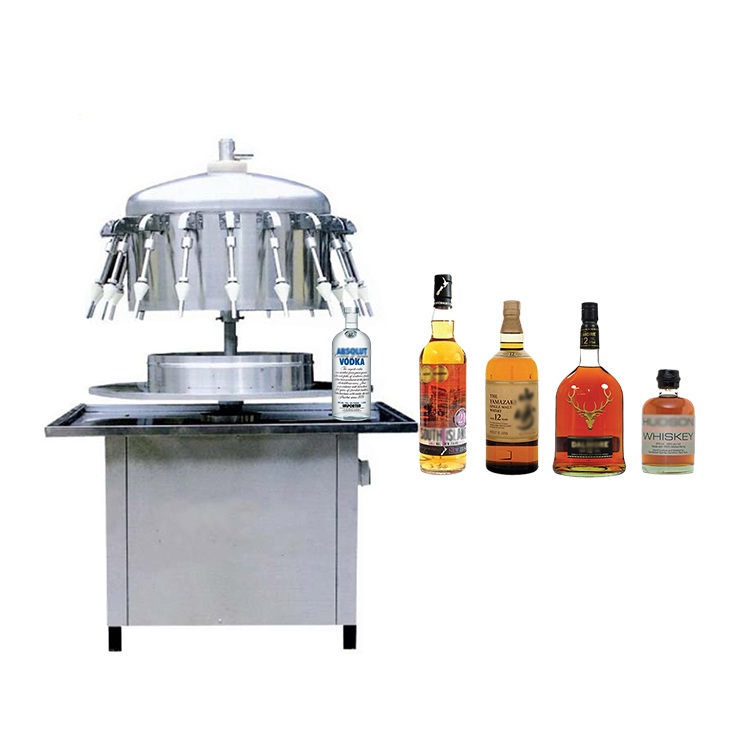 ღვინის, რძის და თხევადი სასმელების მბრუნავი ტიპის ნახევრად ავტომატური ბოთლის შემავსებელი – 14 საქშენით