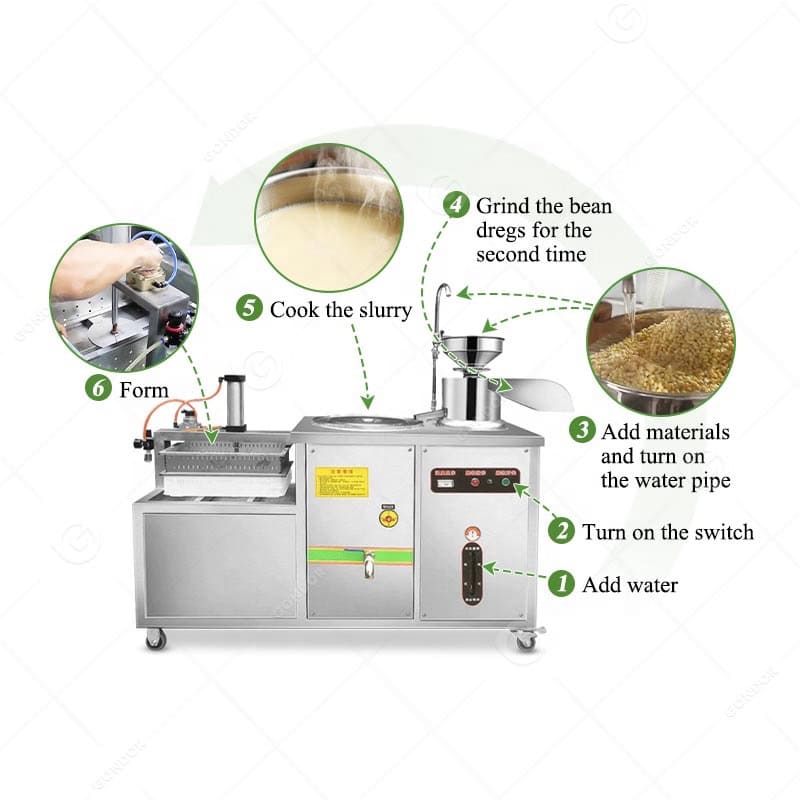 სოიოს რძის და ყველის დასამზადებელი კომბინირებული მანქანა / ტოფუს დასამზადებელი აპარატი