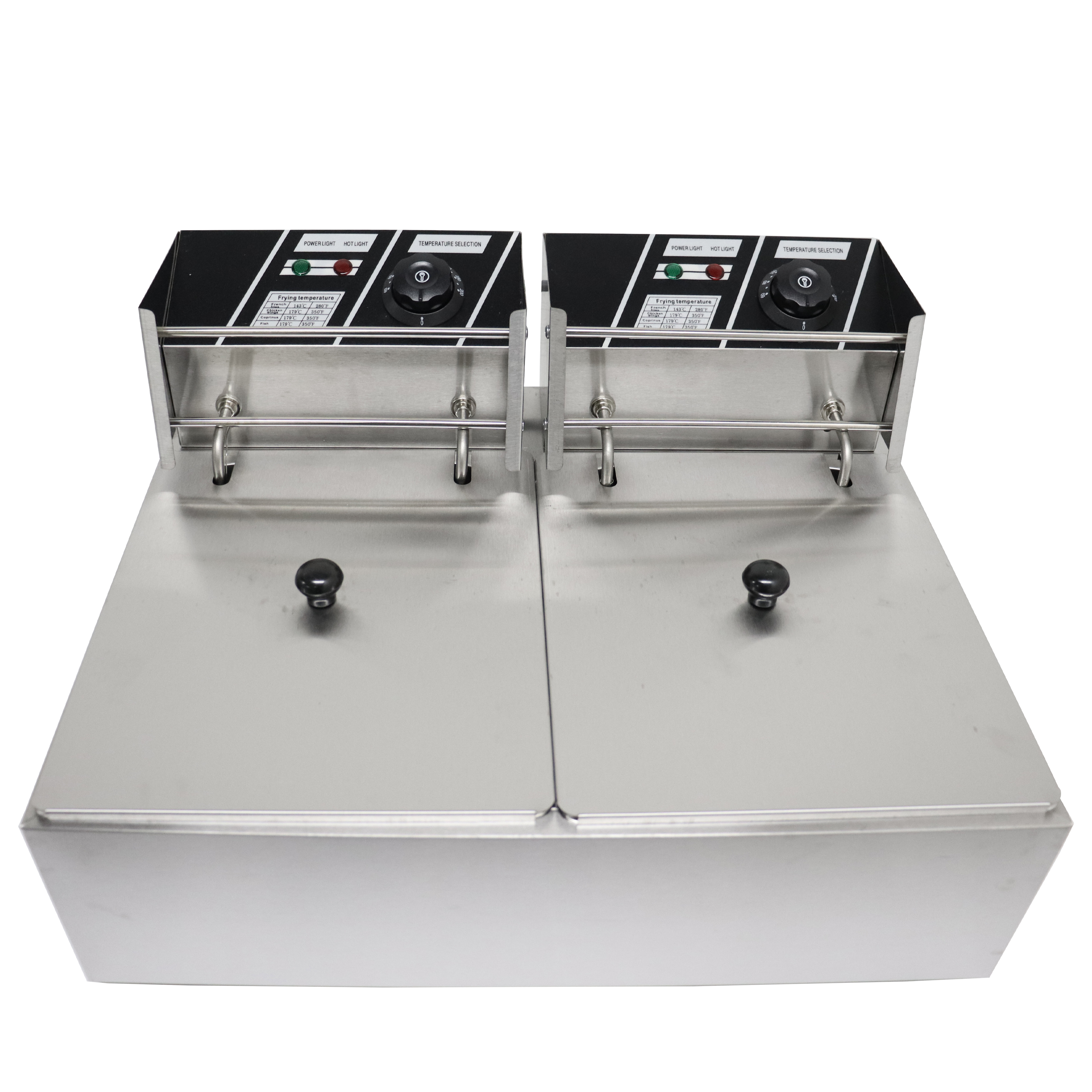 ორ ავზიანი ფრის ელექტრო აპარატი – კარტოფილის ჩიფსებისა და კარტოფილი ფრისთვის