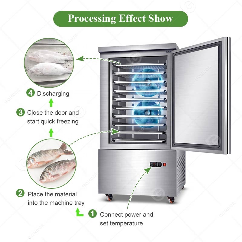 შოკური გაყინვის მაცივარი -45°  / Blast Freezer / სწრაფი გაყინვის ინდუსტრიული დანადგარი 250ლ