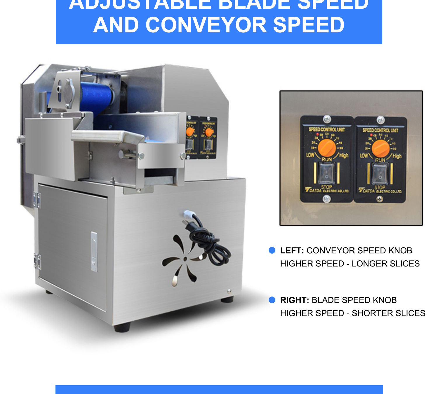 ბოსტნეულის ავტომატური საჭრელი მანქანა JQ-20 | 350 კგ/სთ | SUS304 / სლაისერი