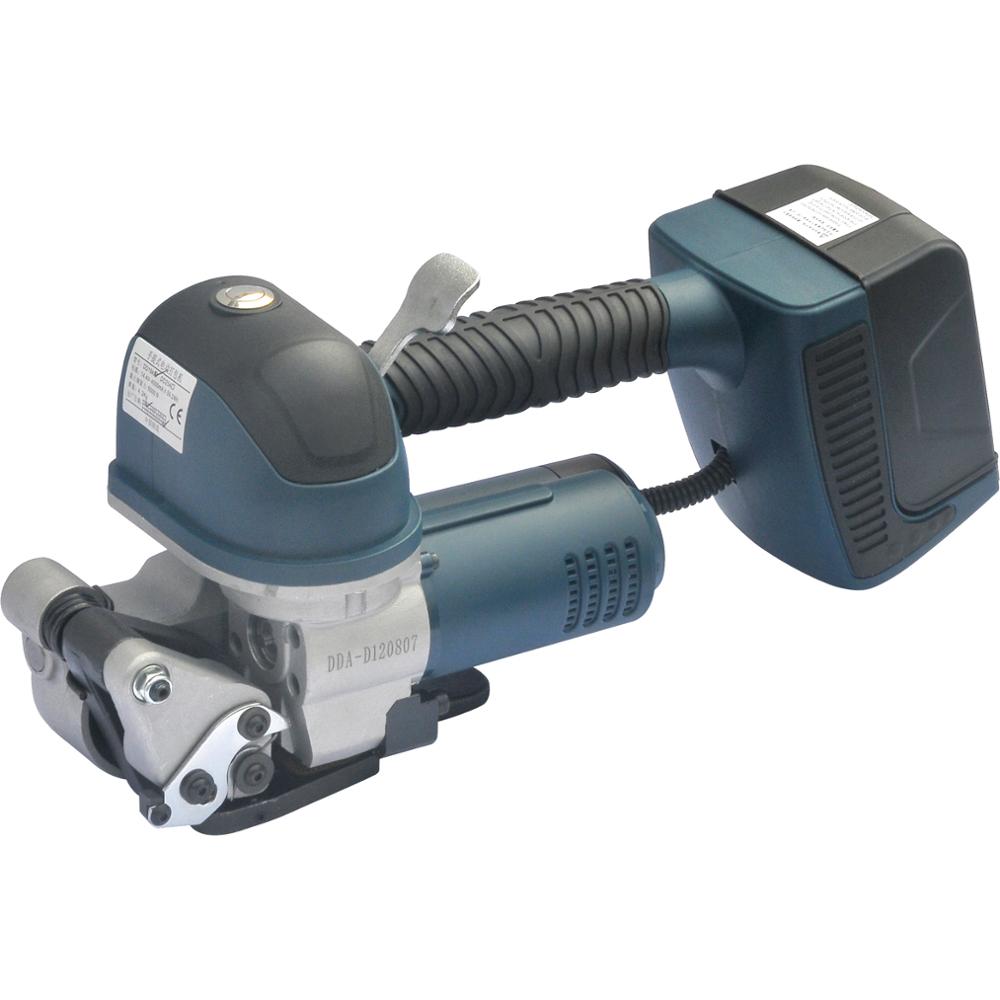 ხელის პორტატული პეტ შესაკრავი აპარატი 19-25მმ / ბატარეაზე მომუშავე დატენვადი ელექტრო- ხელის PET შესაკრავი მანქანა