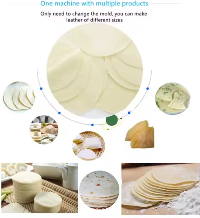 ხინკლის პილმენის ცომის ავტომატური დაჭრის და ფორმირების მანქანა / ხინკლის ცომის გასაბრტყელებელი დანადგარი / ავტომატური ცომის ფურცლის საჭრელი აპარატი