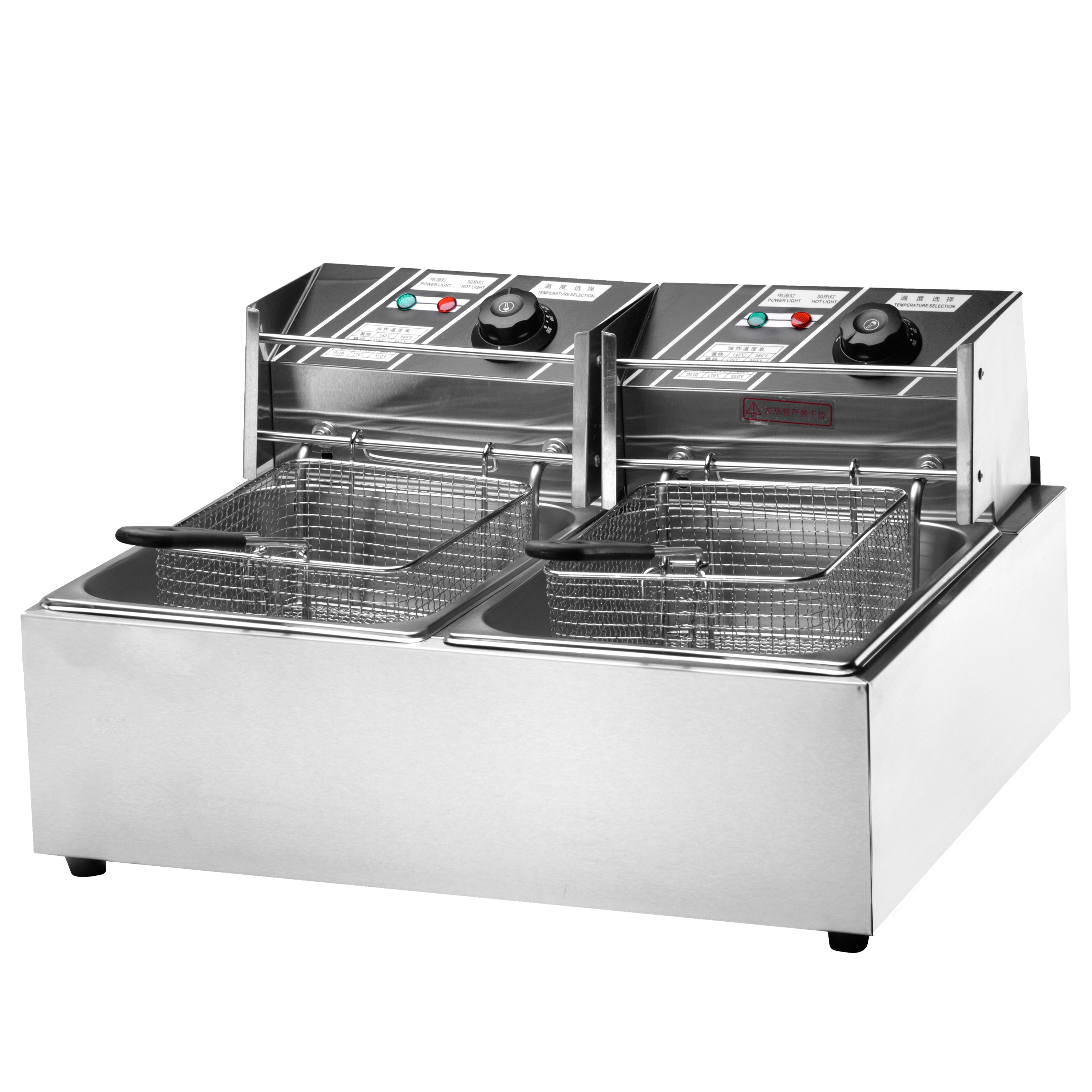 ორ ავზიანი ფრის ელექტრო აპარატი – კარტოფილის ჩიფსებისა და კარტოფილი ფრისთვის