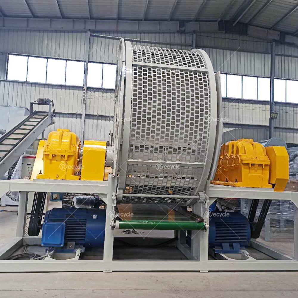 საბურავის დასაქუცმაცებელი დანადგარი ორმაგი ლილვით / საბურავების შრედერი 2-6 ტ/სთ