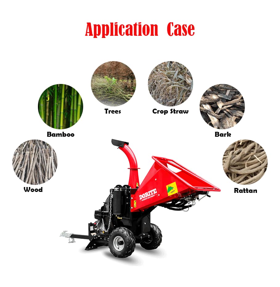 ხის ტოტების დასაუცმაცებელი დანადგარი ბორბლებზე 15HP ბენზინის შრედერი | პროფესიონალური ჩიპერი საქართველოსთვის DRGS-15SF