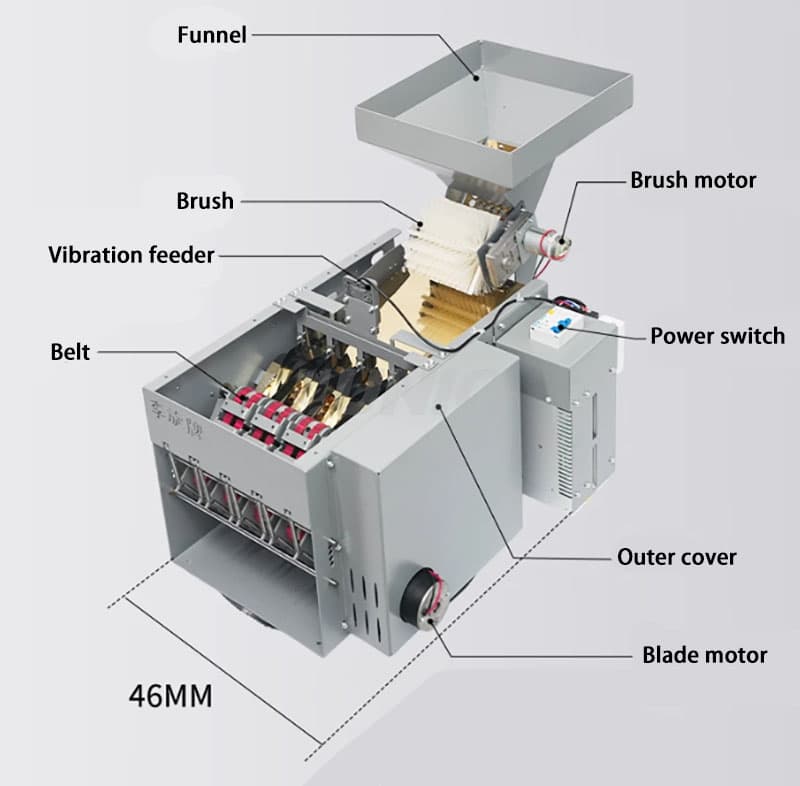 წაბლის გასახსნელი ორპირიანი მანქანა | წაბლის ავტომატური ჭრილობის დანადგარი