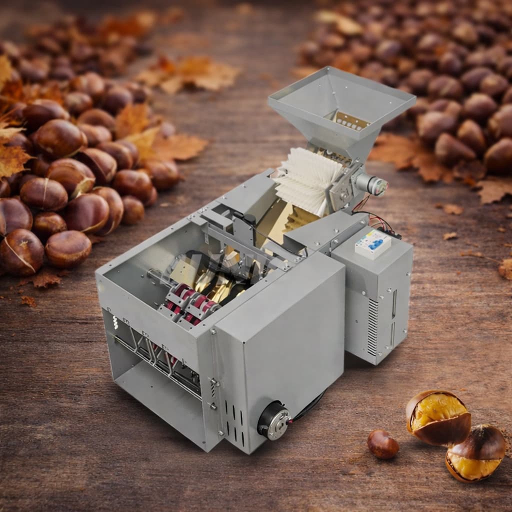 წაბლის გასახსნელი ორპირიანი მანქანა | წაბლის ავტომატური ჭრილობის დანადგარი