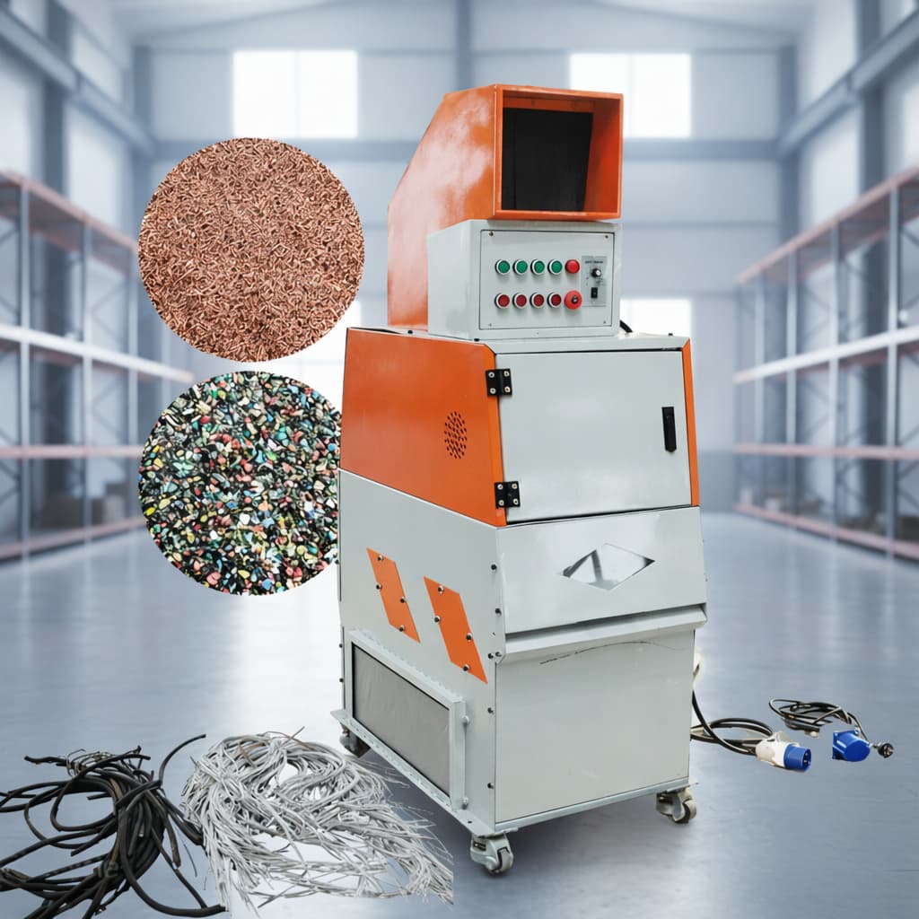 სპილენძის მავთულის გრანულატორი RSK-50 ნახევრად ავტომატური კაბელის გრანულატორის სპილენძის დამქუცმაცებელი მანქანა