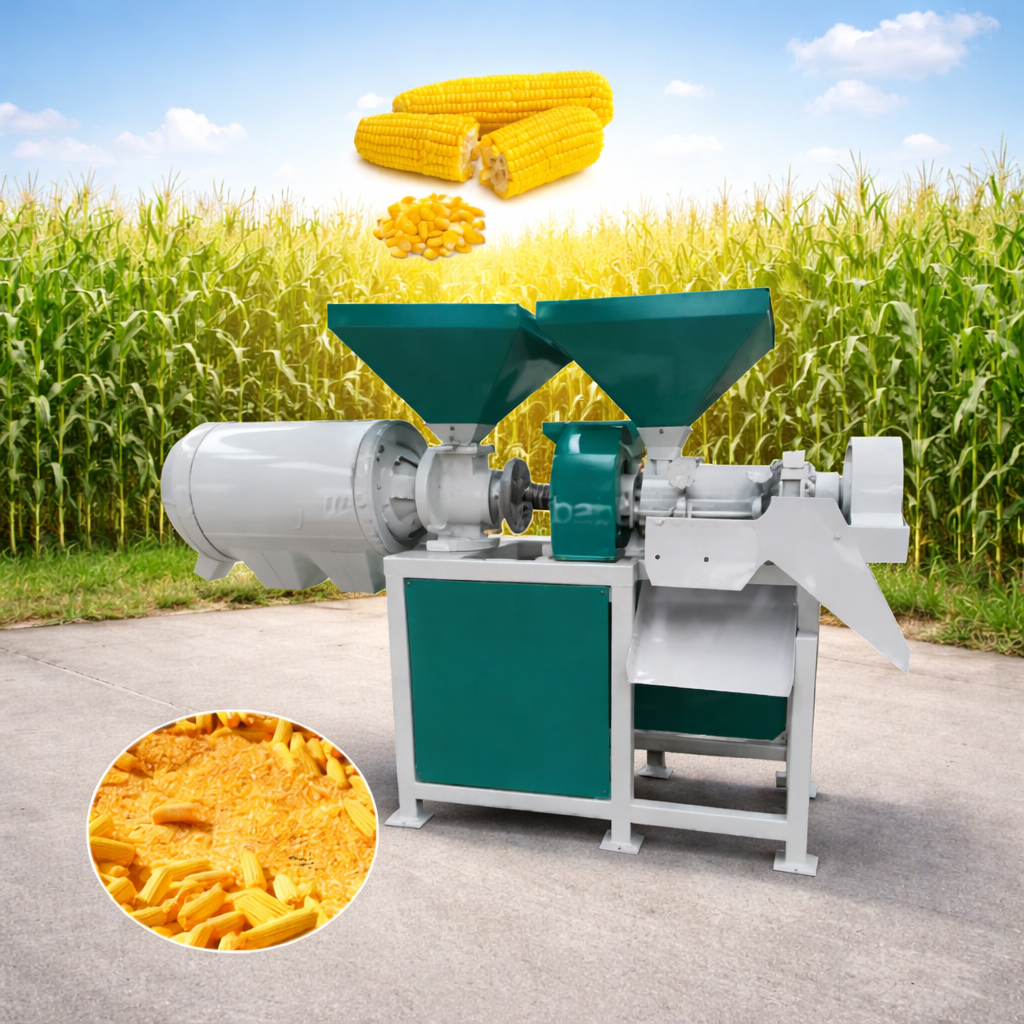 სიმინდის ინდუსტრიული წისქვილი TDCG-500 | ღერღილის და ფქვილის საფქვავი მანქანა 800-1000 კგ/სთ