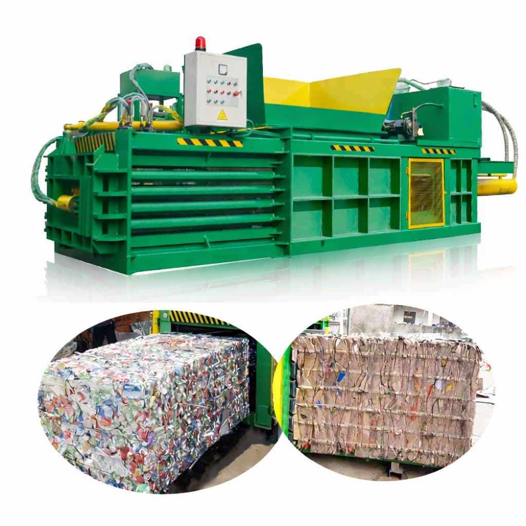 ჰორიზონტალური ჰიდრავლიკური პრესი / ბოთლების დასპრესი მანქანა / ბამბის და ტანსაცმლის დასაპრესი მანქანა HS-100T