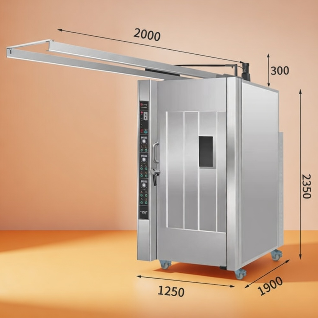 გაზის სამრეწველო  ღუმელი KN-3132 – დიდი ტევადობის, ავტომატური BBQ სისტემა / ქათმის, ღორისა და ცხვრის შესაწვავი მრავალფუნქციური გაზის ღუმელი