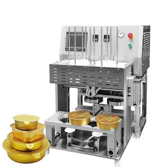 ინდუქციური დალუქვის მანქანა | ჭიქის, იოგურტის, ნაყინის, პუდინგის და ჟელეს შესაფუთი ნახევრად ავტომატური მანქანა