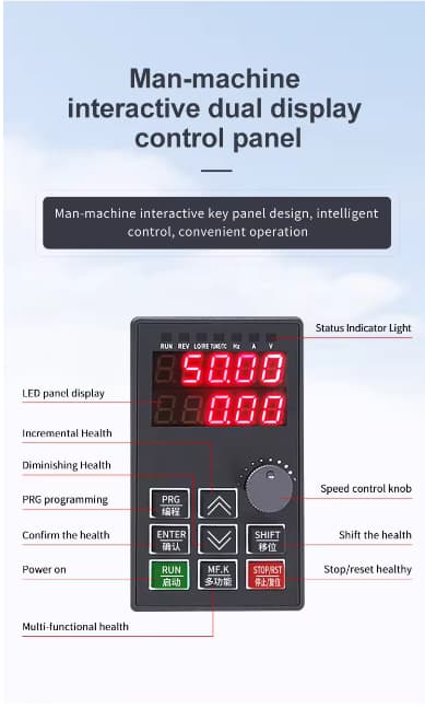 30kW Inverter 220V to 380V | Single Phase to Three Phase Converter | Industrial VFD Drive | MC9001-4T0300G
