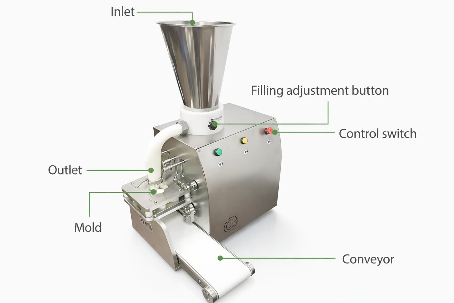 ხინკლის ნახევრად ავტომატური დამზადების მანქანა CQ-06A – 900-1200 ცალი/სთ | ENLILI