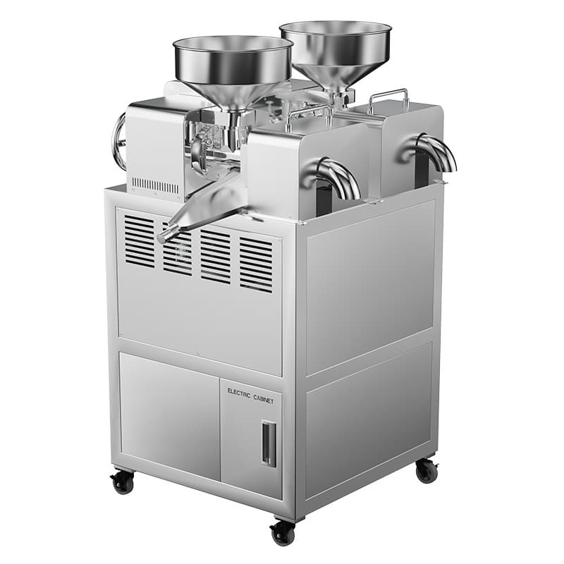 ორთავიანი კომერციული ზეთის საწნეხი P60 – 40-60 კგ/სთ ცხელი და ცივი პრესი | ENLILI