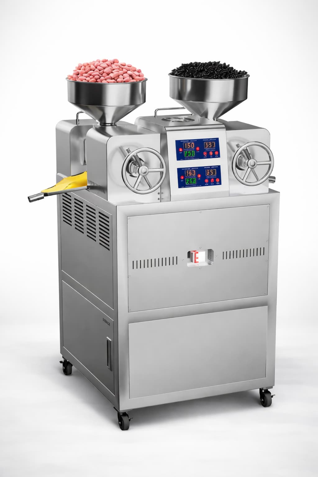 ორთავიანი კომერციული ზეთის საწნეხი P60 – 40-60 კგ/სთ ცხელი და ცივი პრესი | ENLILI