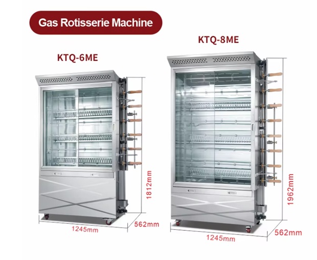 ქათმის შესაწვავი ღუმელი / გაზზე მომუშავე ქათმის, თევზის შესაწვავი ავტომატური ღუმელი